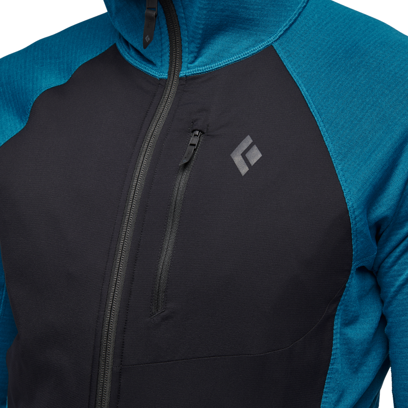 Black Diamond Men's Coefficient LT Hybrid Hoodie Kingfisher/Black-2